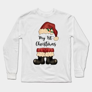 My 1st Christmas, Vintage Santa Long Sleeve T-Shirt